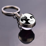 Glass Ball Pendant Keychains