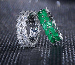 Zirconia Olive Branch Finger Ring