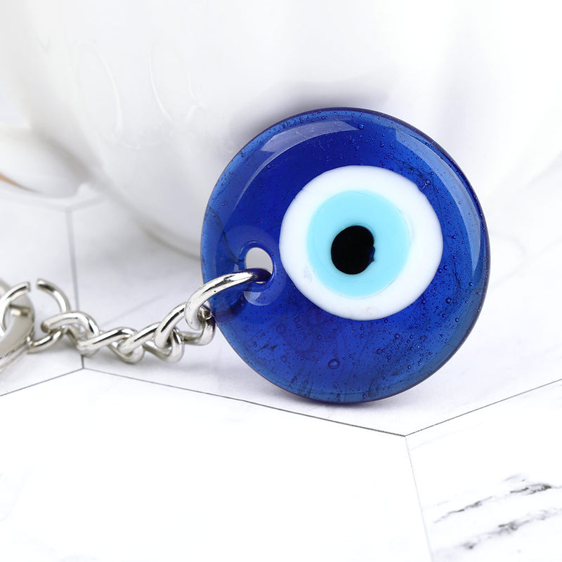 Turkish Greek Blue Eye Charm Pendant Keychain