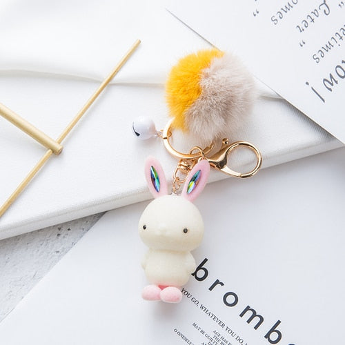 Luxury Lucky Rabbit Fur Keychain Keyring