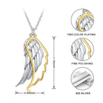 925 Sterling Silver Wing of Angel Necklace