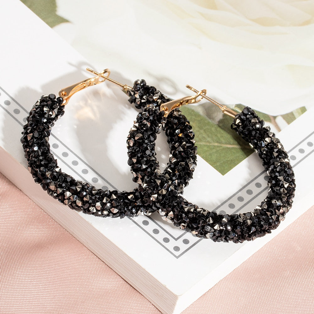 Fashion Crystal Water Drop Dangle Earrings