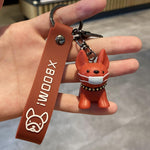 Cartoon Method Fighting Dog Keychains