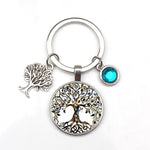 Crystal Stone Tree of Life Statement Keychain