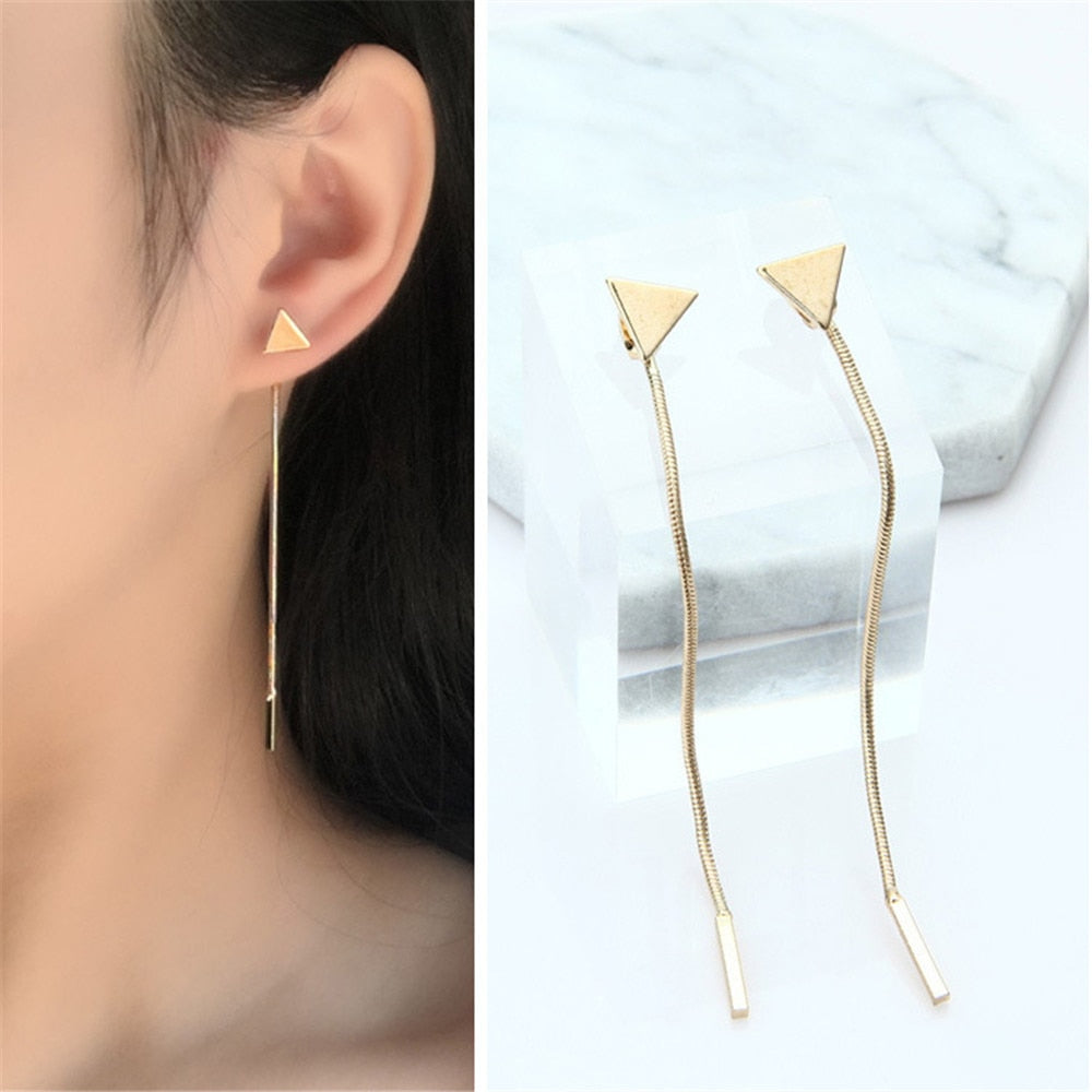 Luxury Gold Color Colorful Crystal Bow Stud Earrings