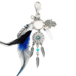 Small Handmade Feather Dream Catcher Keyring Keychain
