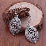 Hollow Carved Flowers Geometric Drop Earrings