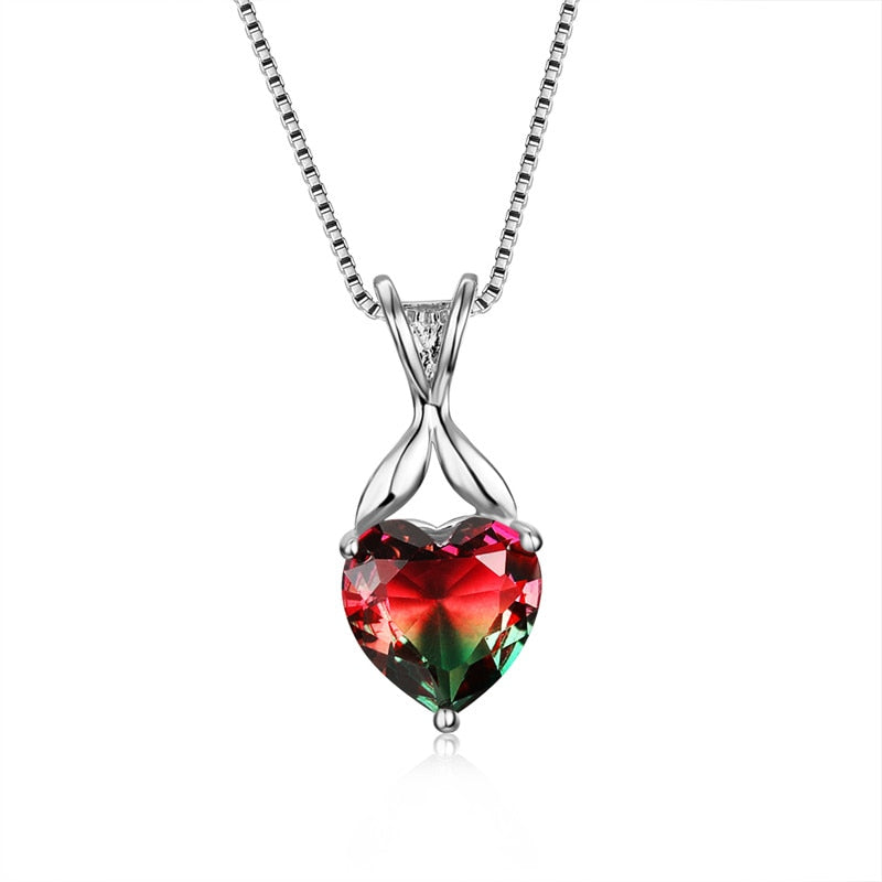 Rainbow Gradient Zircon Necklaces