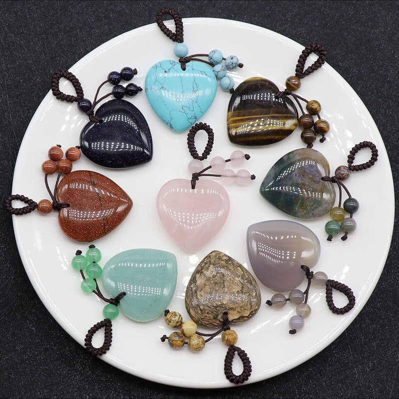 Hand Craft Natural Stone Keychains