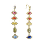evil eye charm long dangle drop Earring