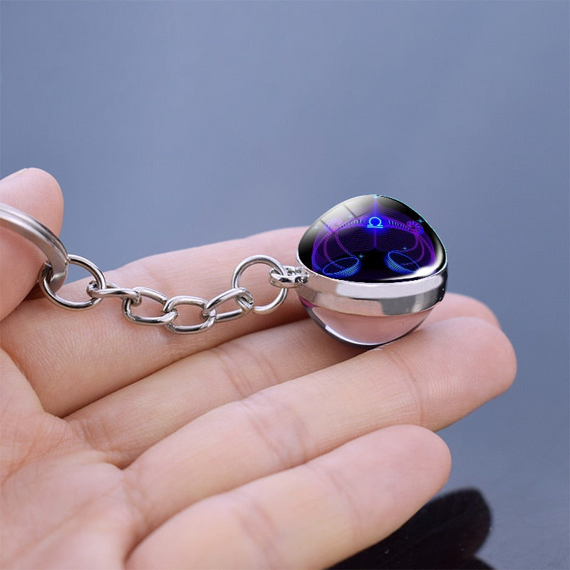 Glass Ball Keychain