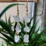 Stone Long Tassel Quartz Earrings