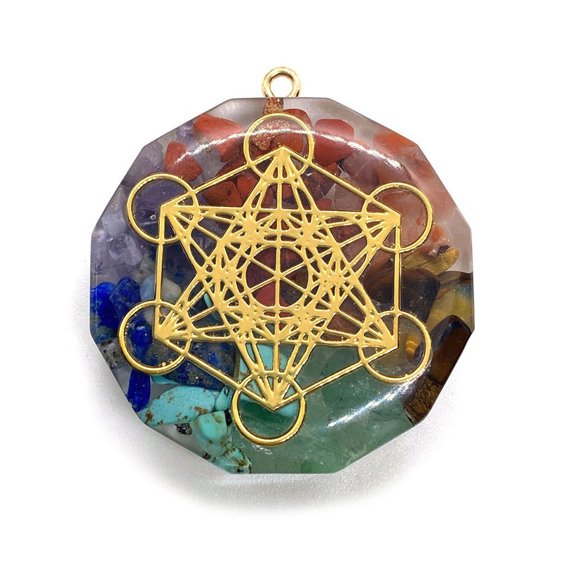 Energy Generator Orgone Amulet 7 Chakras Pendant Necklace