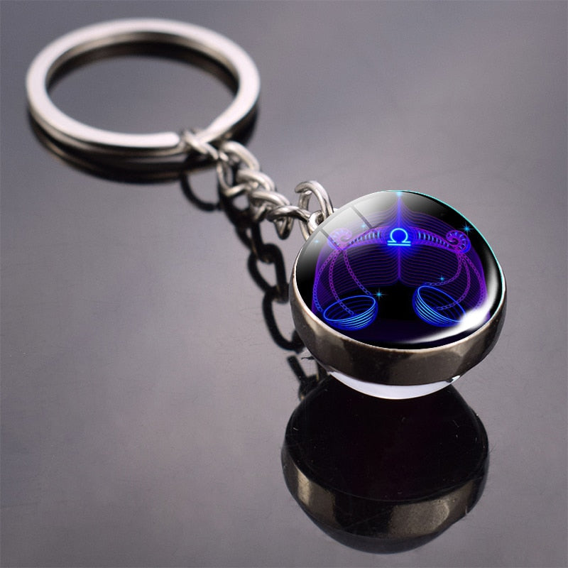 Glass Ball Keychain