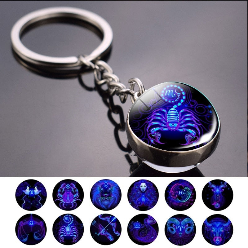 Glass Ball Keychain