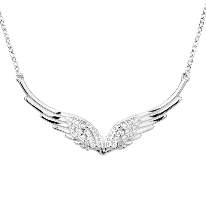 925 Sterling Silver Wing of Angel Necklace