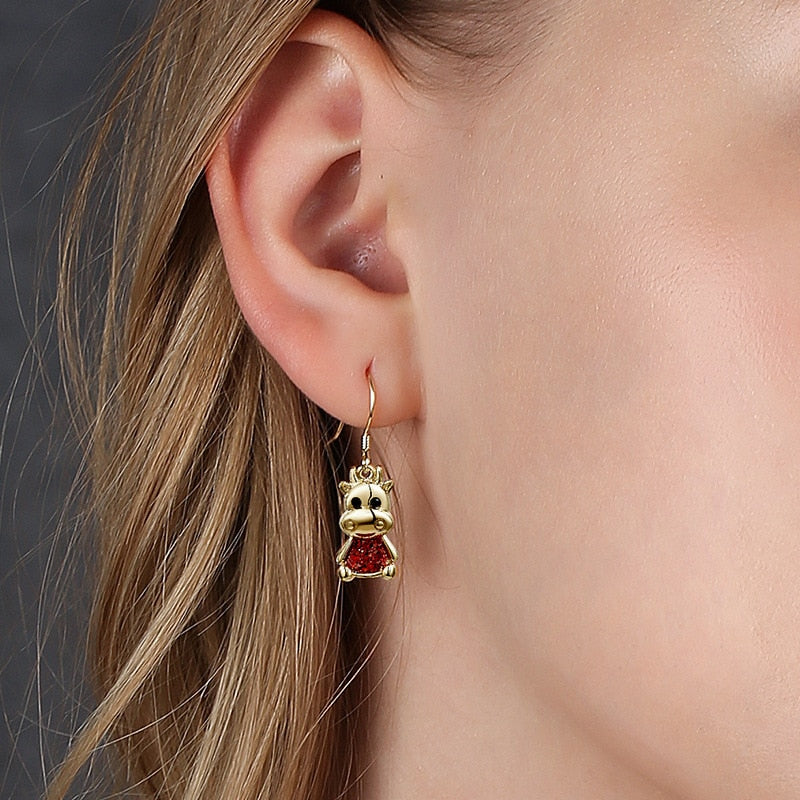 Animal Bull Earrings for women