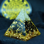 Ajna Chakra Raziel Natural White Crystal Resin Pyramid