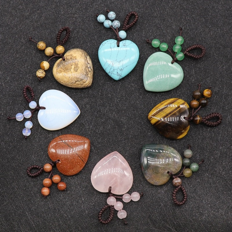 Hand Craft Natural Stone Keychains