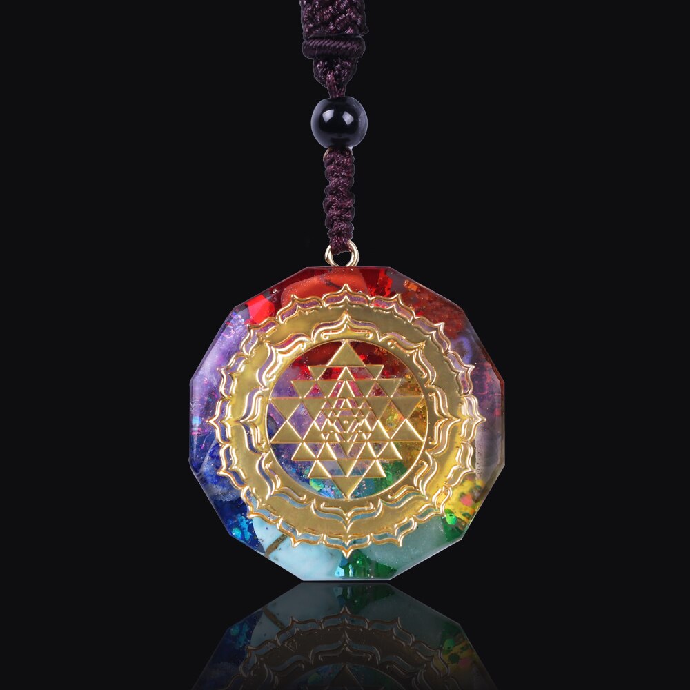 Orgonite Pendant Sri Yantra Necklace
