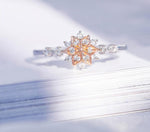 Cute Dainty Women's Snowflake Finger Rings