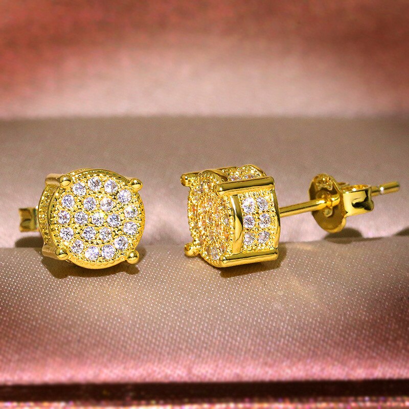 Luxury Full Crystal Round Earrings
