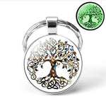 Glow In The Dark Tree Art KeyChain