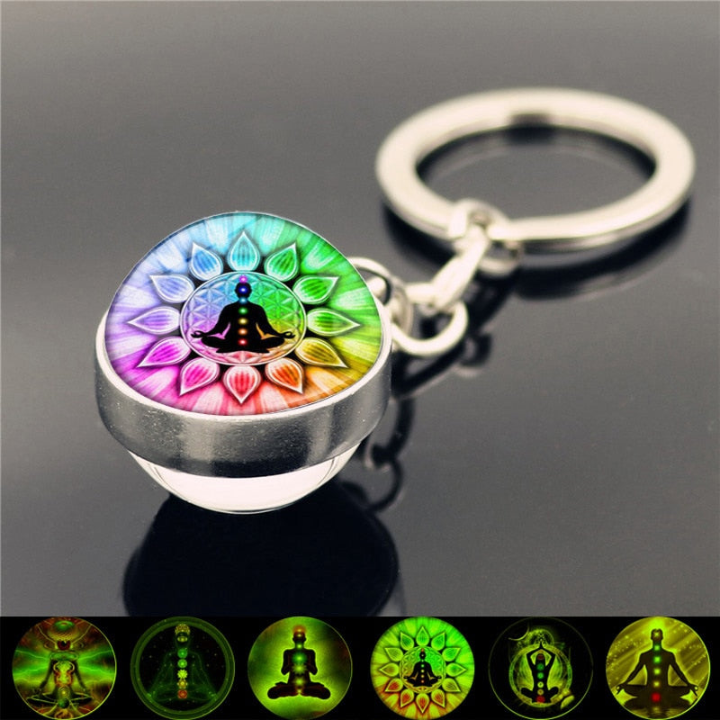 Seven Chakra Keychain