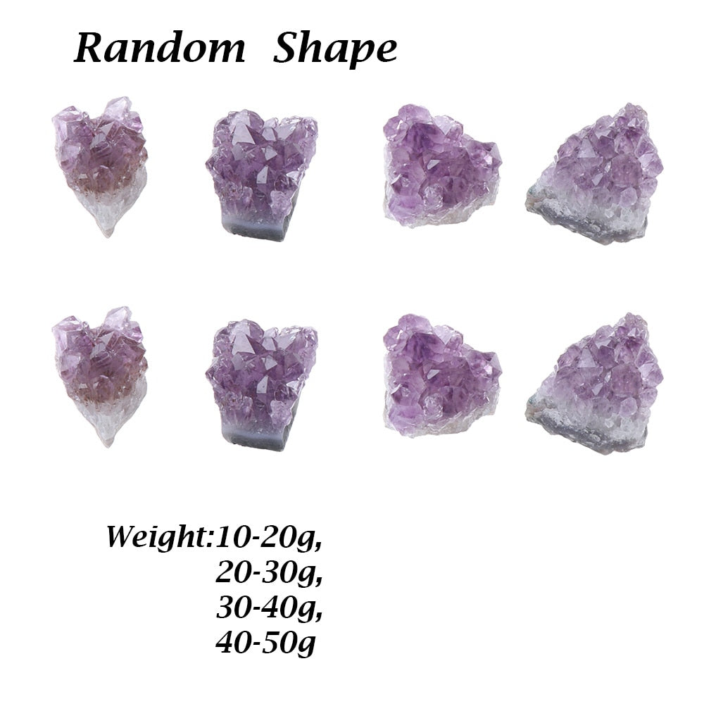 Natural Amethyst Cluster Quartz Crystal Mineral Specimen Healing Stone