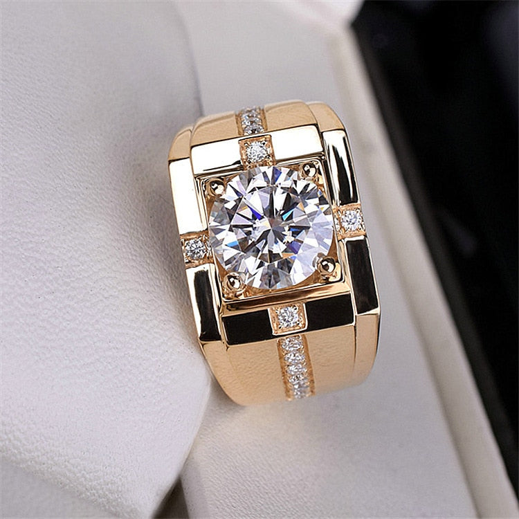Classic High Carbon Men'S Finger Ring