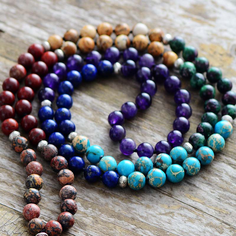 Natural Stone Long Tassel Necklace
