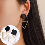 Long Crystal Tassel Gold Color Dangle Earrings