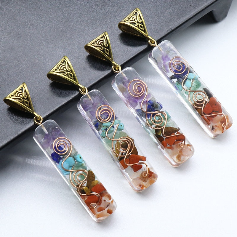 Natural Chakra Orgone Energy Pendant Necklace