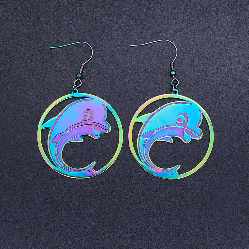 Rainbow Tree of Life Fashion Drop Earring