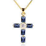 Cross Drop Statement Necklace