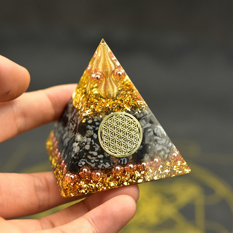 Reiki Orgonite Energy Orgon Pyramid Gathering Fortune Helping Soothe the soul Chakra Resin Decorative Craft Jewelry Cube