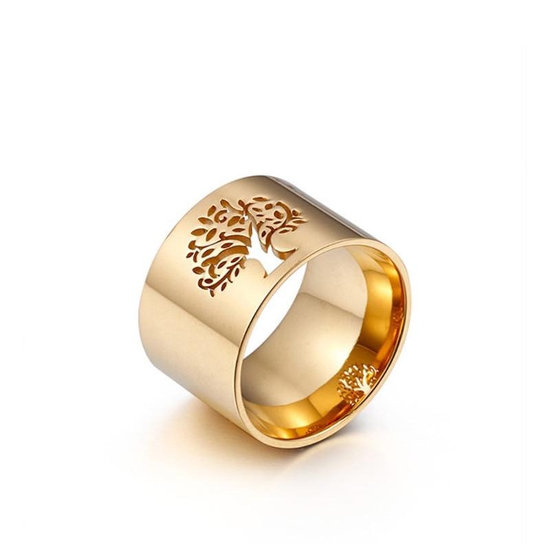 Stainless Steel Tree of Life Rings