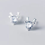 Crystal Deer Stud Earrings