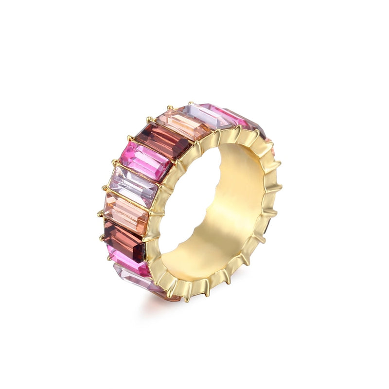 3A Zircon Crystal Luxury Fashion Ring