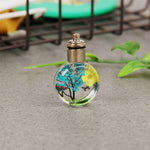 Luminous Dried Flower Butterfly Glass Ball Rope Chain Pendant