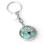 Luxury Crystal Stone Tree of Life Keychain