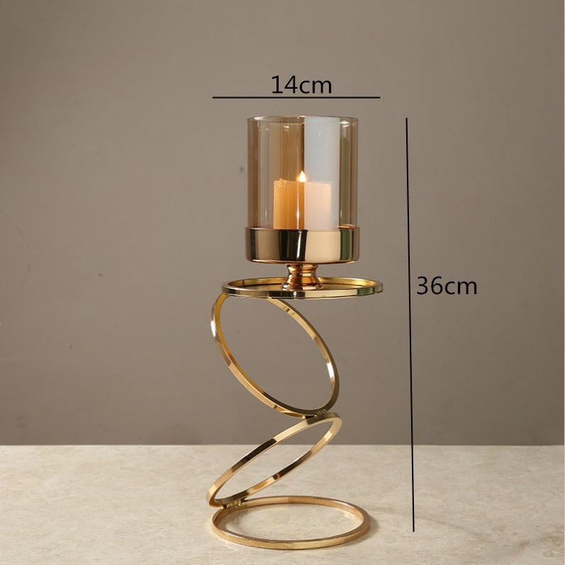 Nordic Creative Retro Gold Candlestick