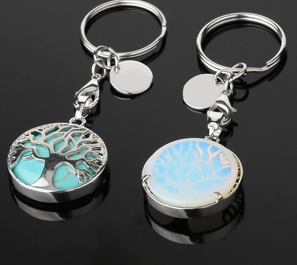 Shop SUPERFINDINGS 6Pcs Tree of Life Keychain Natural Crystal