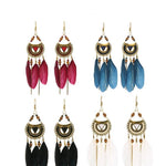 Fringed water drops earrings