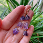 Stone Long Tassel Quartz Earrings