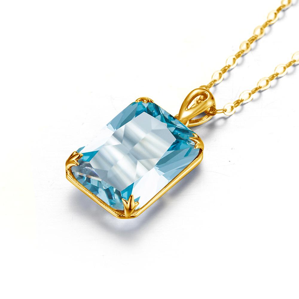 Aquamarine Necklace Pendant For Women