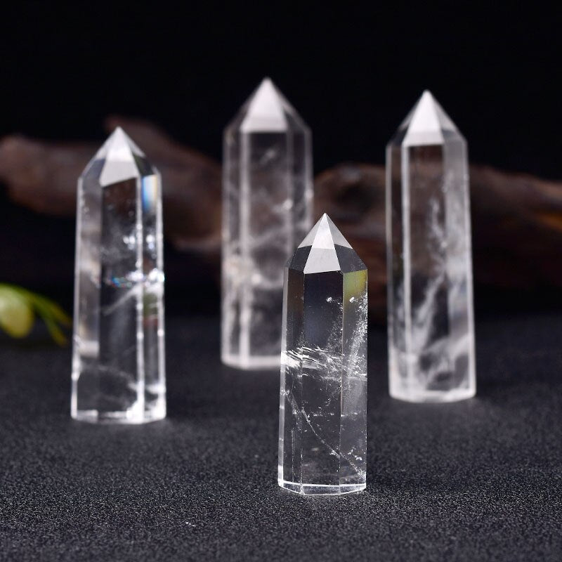Natural Crystal Clear Quartz Transparency Quartz Point Healing Stone