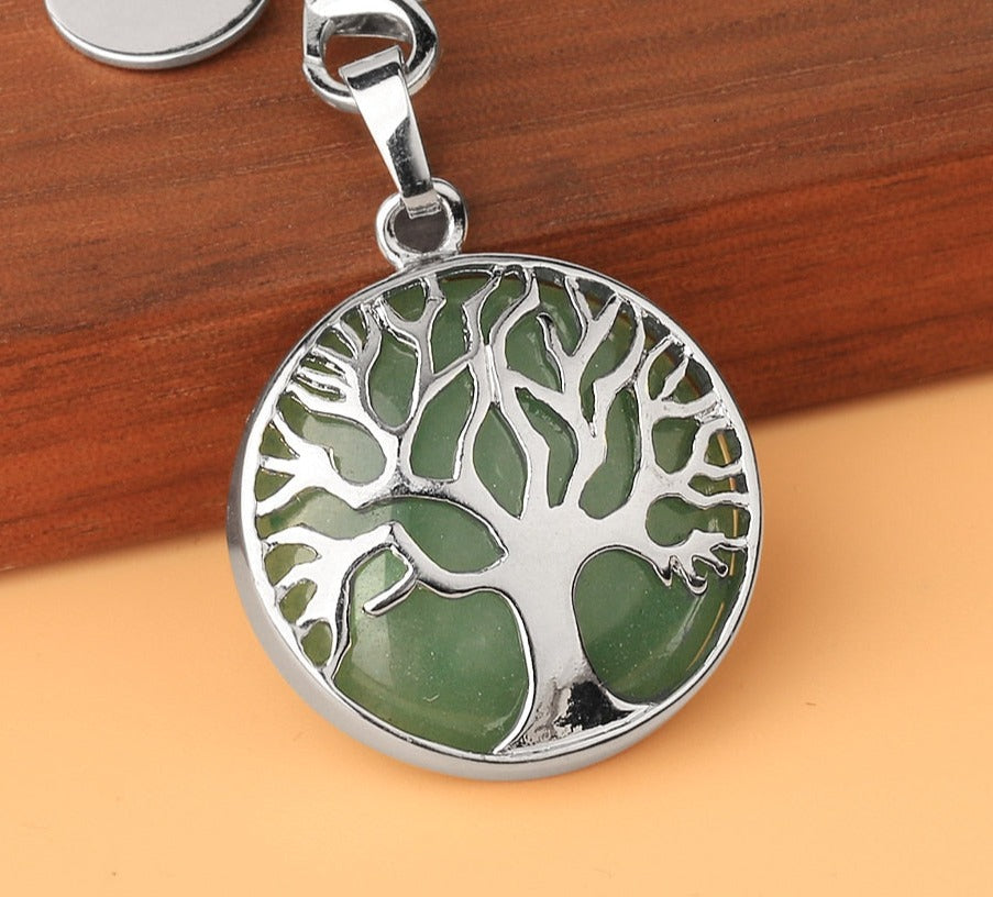 Luxury Crystal Stone Tree of Life Keychain