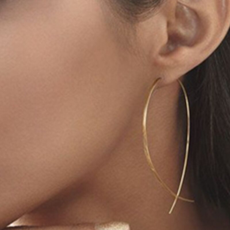 Long Crystal Tassel Gold Color Dangle Earrings