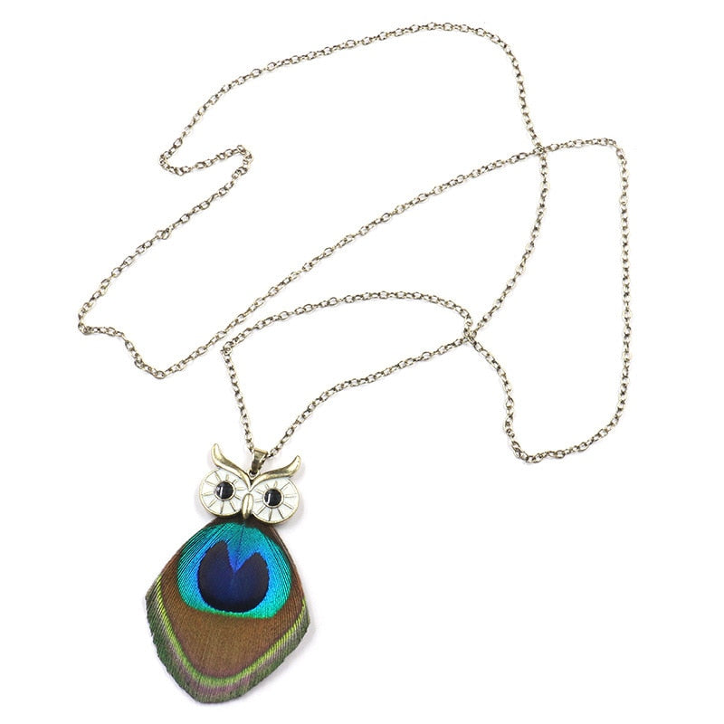 Feather Pendant Dreamcatcher Necklace
